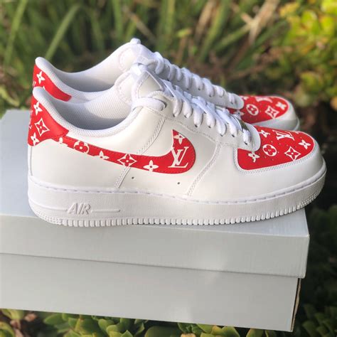 blue louis vuitton air force ones|louis vuitton af1 red.